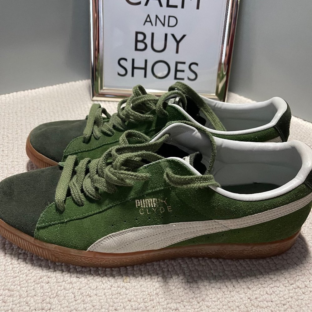 Puma Clyde Green Suede 13